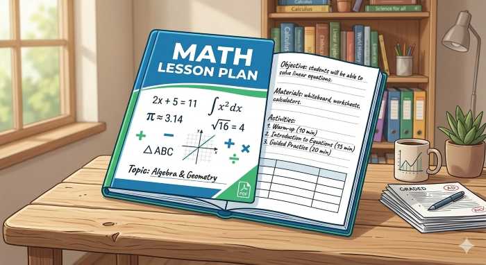 math lesson plan for b.ed